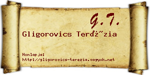 Gligorovics Terézia névjegykártya